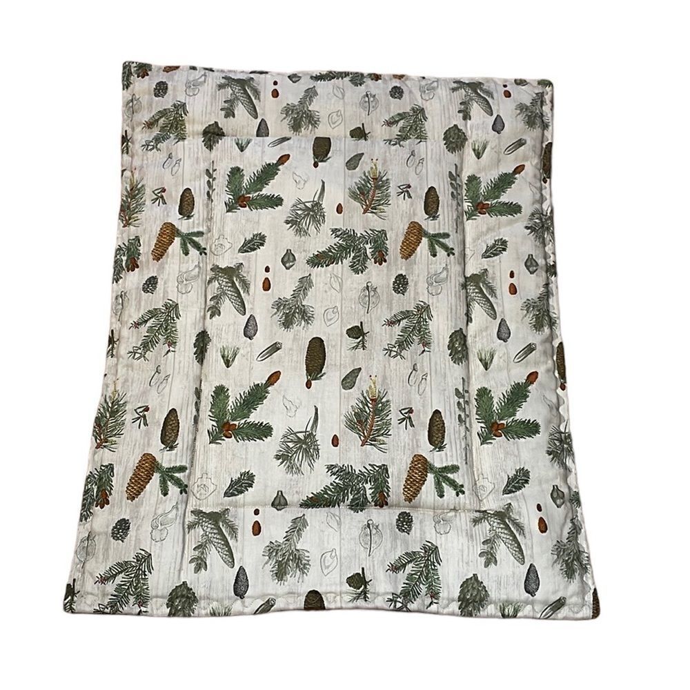 Dog Pet Cat Mat/Bed, Pine Cones, boughs, rustic, farmhouse, cabin, 18 x 24